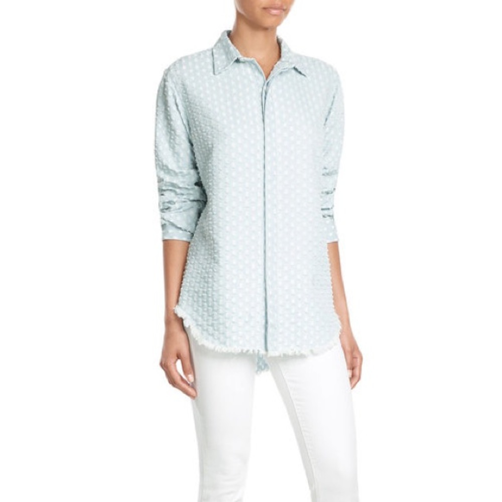 Current Elliott Distressed Denim Shirt